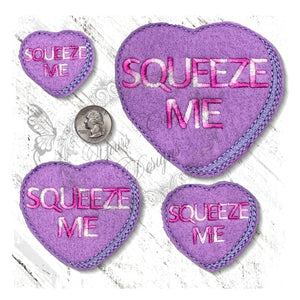 YTD  Candy Heart Squeeze Me Valentines felties