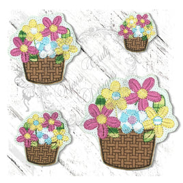 YTD Spring Floral Basket felties