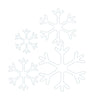 DBB Simple Snowflake Applique Design - Four Sizes 5x7, 6x10, 8x8, 10x10