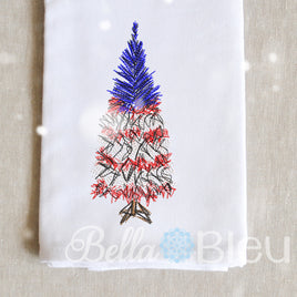 BBE -  American Flag Christmas Tree Scribble
