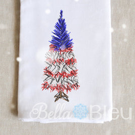 BBE American Flag Christmas Tree  Scribble Sketchy