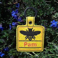 DBB Bee Personalized Tag for 4x4 hoops