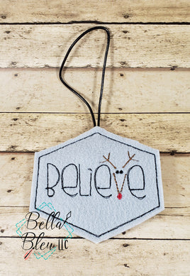 BBE ITH Believe Christmas Ornament
