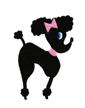 TIS Black Poodle Dog