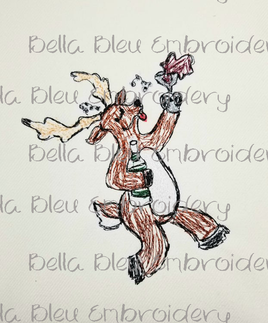 BBE Blitzed Blitzen The Christmas Reindeer Scribble