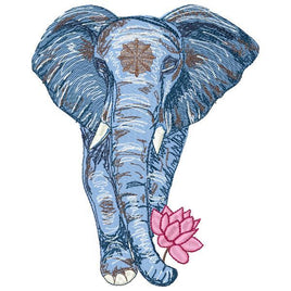 DED Walking Elephant with Lotus Flower