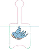 DBB Bluebird of Happiness Hand Sanitizer Holder Snap Tab In the Hoop Embroidery Project
