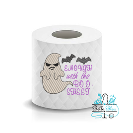 BBE Enough Boo Sheet Halloween Toilet Paper Funny Saying