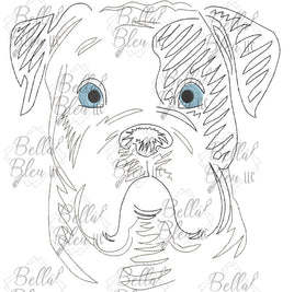 BBE Bulldog Dog Bean Stitch