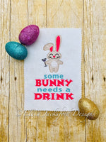 EJD Bunny Needs A Drink sketch embroidery design
