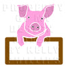 MDH Boy Pig on Fence SVG
