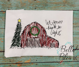 BBE Christmas Barn Scribble design