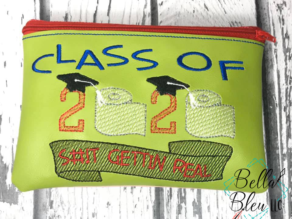 BBE In the hoop Class of 2020 Zipper Wallet Bag