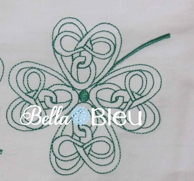 BBE -  Bean stitch redwork Irish Celtic Shamrock