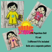 HL ITH Paperless Doll PJs HL 6165