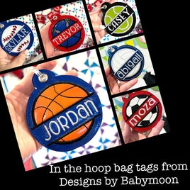 DBB Bundle of Split Sports Ball Designs - Personalize for 4x4 Hoops - 7 Designs Included