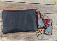 BBE - Cowbell Stipple Zipper Wallet bag ith