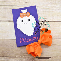 BBE - Halloween Girl Ghost with Bow applique