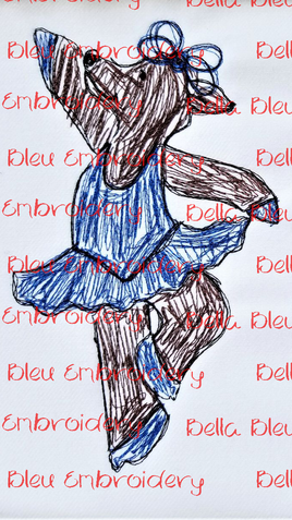 BBE Ballerina Dancer The Christmas Reindeer Scribble