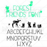MDH Forest Friends Font SVG