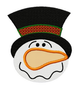TIS A cute snowman face with hat