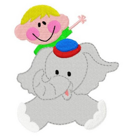 TIS James stick kid with elephant