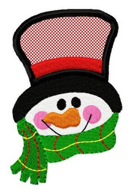 TIS Snowman applique with scarf