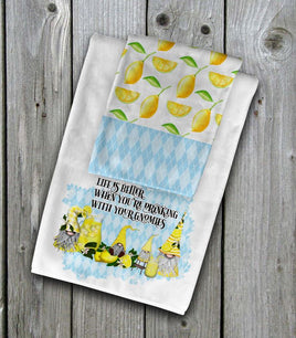 TSS Drinking with my Gnomes Hand Towel set sublimation design