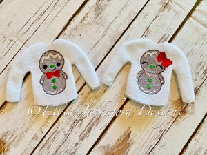 EJD ITH Gingerbread Christmas Doll Elf Sweater
