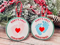 EJD Baby Feet Christmas Ornament