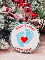 EJD Baby Feet Christmas Ornament