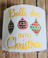 EJD Balls Deep Christmas Toilet Paper design