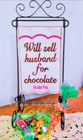 EJD Chocolate for Husband embroidery design