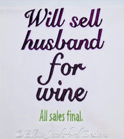 EJD Wine for husband embroidery design
