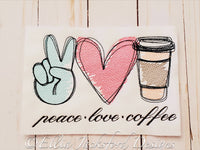 EJD Peace, love, Coffee sketchy