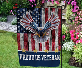 TSS 4th of July Veterans Americana Garden Flag sublimation design