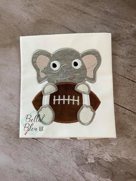 BBE - Elephant  Football Mascot Applique