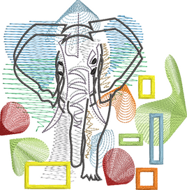 DED Trippy Elephant Sketch