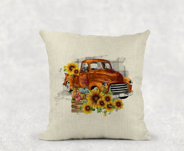 TSS Fall Vintage Farm Truck with Sunflowers sublimation design