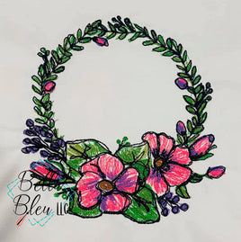 BBE Floral Wreath Sketchy Scribble