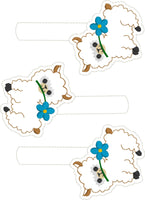 DBB Alpaca with flower snap tab embroidery design