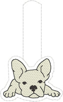DBB Frenchie French Bulldog Snap Tab In the Hoop Embroidery Project