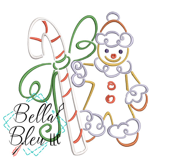 BBE -  Christmas Gingerbread man Satin Design