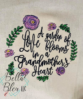 BBE Grandma's Heart Flower Scribble Sketchy