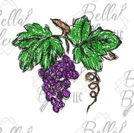 BBE Grapes Bunch Scribble Sketchy