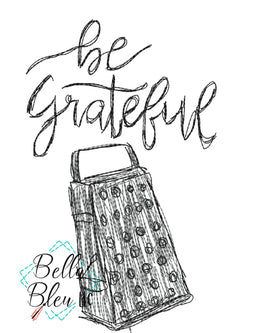 BBE Be Grateful Kitchen Saying Scribble design