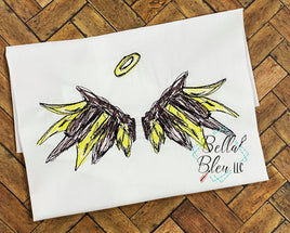BBE Angel Devil Wings Halloween Gothic Scribble Sketchy
