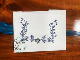 BBE Hanukkah Jewish Star of David Monogram Frame Scribble Sketchy