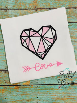 BBE - Valentines Sketchy Heart with Love Arrow