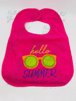BBE Hello Summer Sunglasses Applique Saying